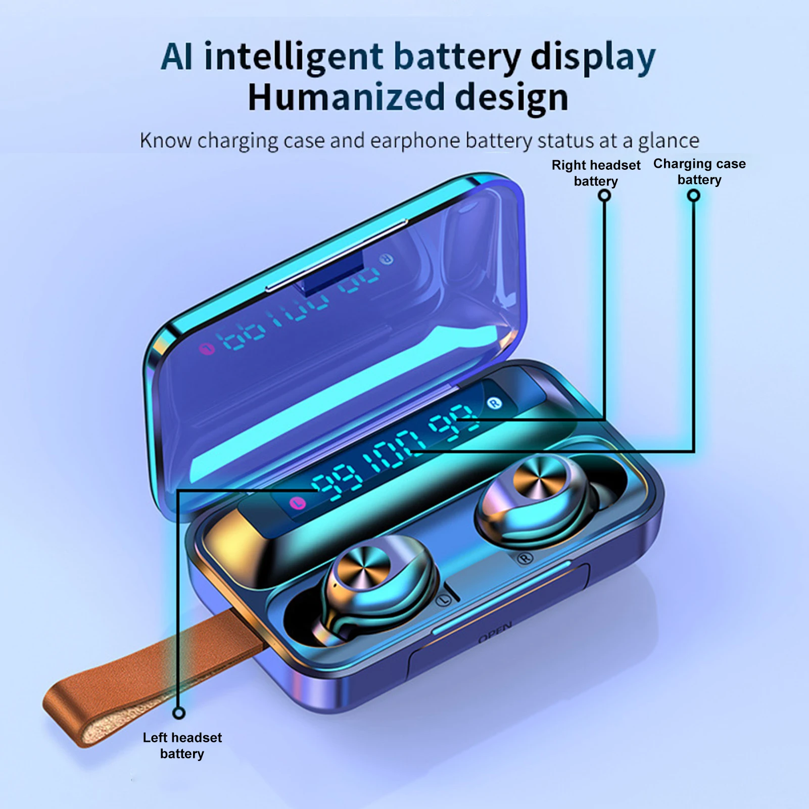 

TWS Wireless Bluetooth 5.0 Earphones 9D Stereo Smarts Touch Waterproof Earphones For Phone With Microphone Headsets