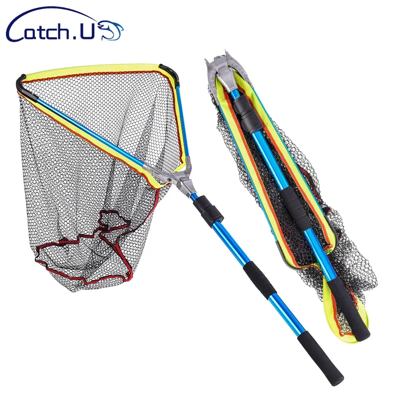 

Catch.U 200cm Retractable Fishing Net Telescoping Foldable Landing Net Pole Folding Landing Net for Fly Fishing