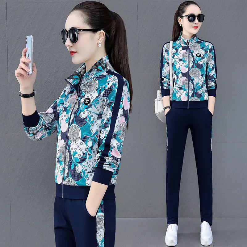 

Women's Sports Suit Fitness Jogging Outdoor Riding Autumn Fashion Casual Suit Casual Style Temperament Two-piece Sweater