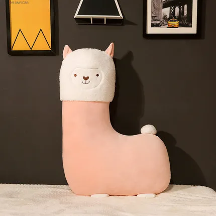 pink Candice guo Мягкая Плюшевая Кукла игрушечное животное Альпака лама alpacos лама овечка мягкая подушка подарок на день рождения ребенка 1 шт - Цвет: pink