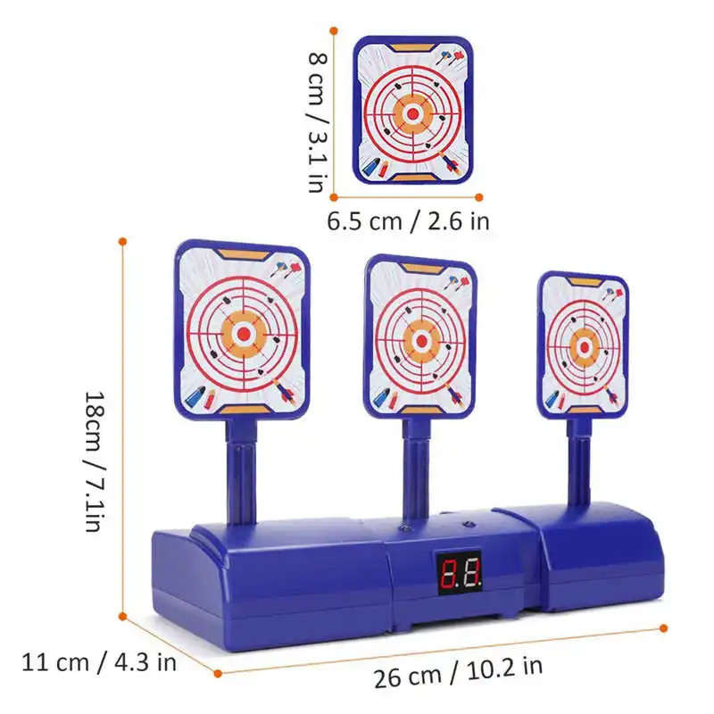 

Electric Shooting Target Auto Reset Electronic Scoring Target Sound Light Prompt Darts Game Airsoft Shooting Target Fun Toy
