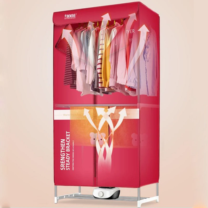 Clothes drying cloth wardrobe folding portable simple bedroom wardrobe household clothes dryer, clothes storage cabinet