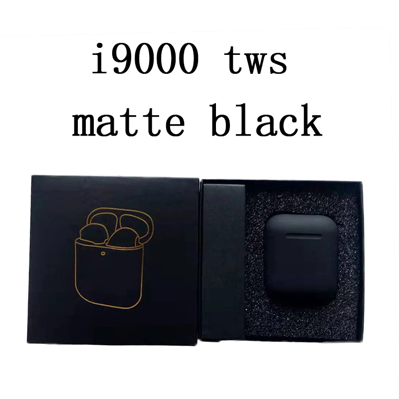 i9000 matte black i9000 tws Матовый Черный Супер копия 1:1 Air 2 1536U чип Bluetooth наушники Поддержка ios13 pk i200 i1000 i50000 TWS - Цвет: i9000 matte black