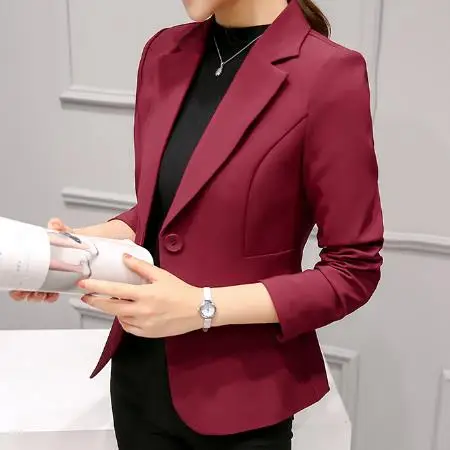 Офисные женские туфли однотонные шорты пальто 2020 осень с длинным рукавом