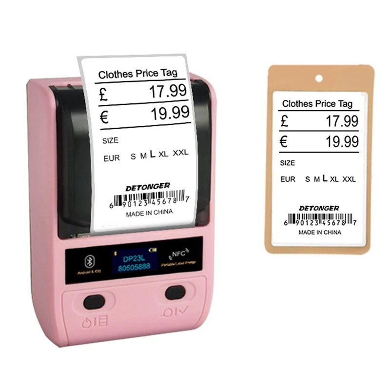 

Thermal Printer 58mm Receipt Printer Portable Bluetooth Label Printer 1500MAh for Android and IOS