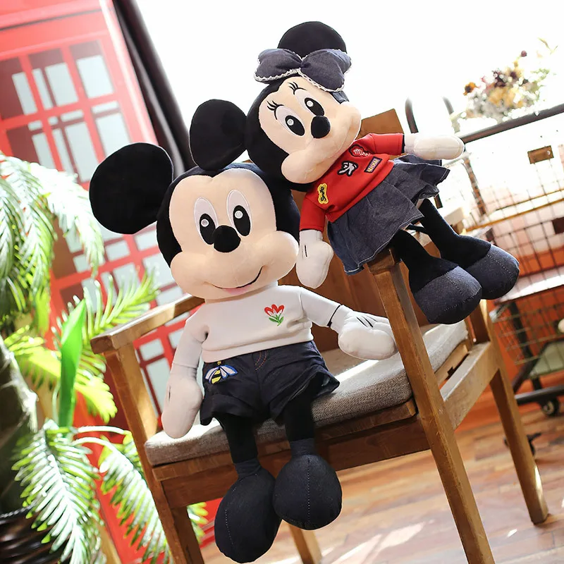 Новая Плюшевая Игрушка Микки и Минни Маус милый мягкий переодевание мягкая кукла