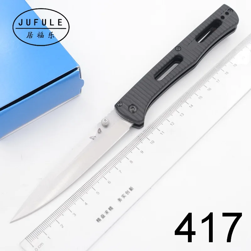 with logo JUFULE 417 нейлон волокно ручка Mark S30v Лезвие Складной Карманный выживания EDC инструмент для походов и охоты Утилита открытый кухонный нож - Цвет: with logo