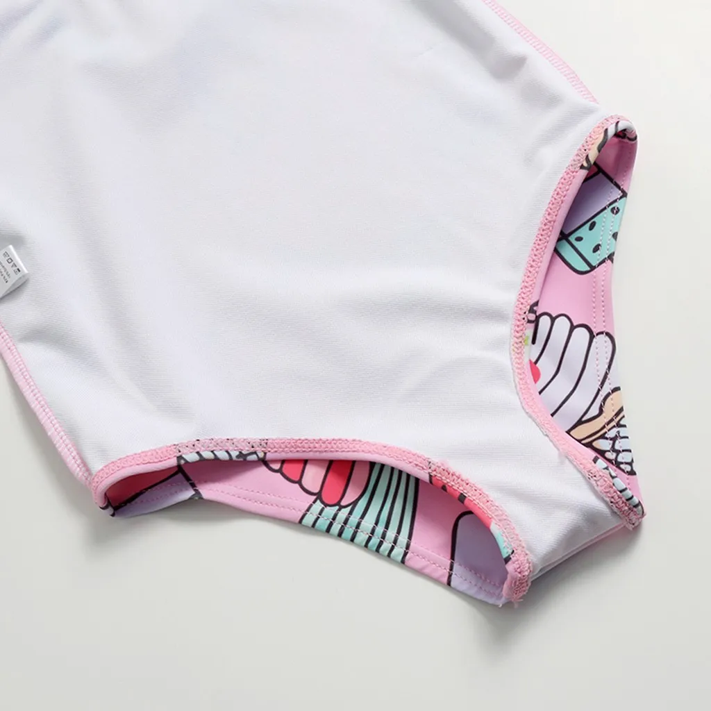 Купальник для девочек с принтом фруктов цельный летний купальный костюм