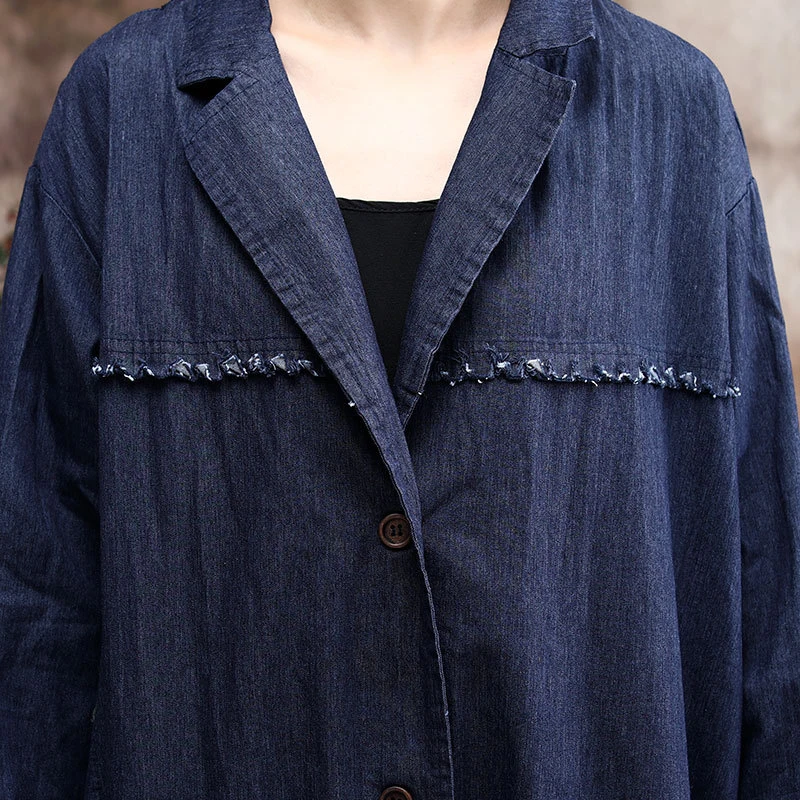 

XITAO Women Trench Plus Size Pleated Full Sleeve 2021 Spring Autumn Elegant Casual Style Pocket Elegant Loose Coat ZY5432