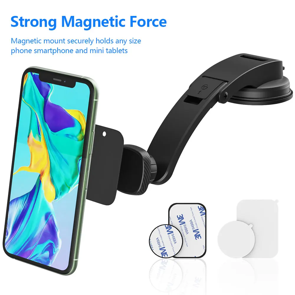 phone holder for car 360 degree rotation dashboard magnetic car phone mount iphone 11 pro max 11 xs free global shipping