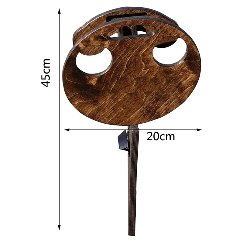 

Foldable Wine Table Camping Table Nature Hike With Round Desktop Portable Wooden Picnic Table Outdoor Mini Tourist Table Chair