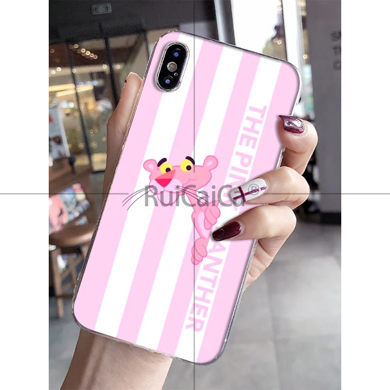 Ruicaica Розовая пантера прозрачный мягкий силиконовый чехол для телефона iPhone 8 7 6 6S
