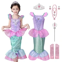 vogueon hot girls little mermaid princess dress up children summer fancy costume clothes kids scale beach party outfit clothes