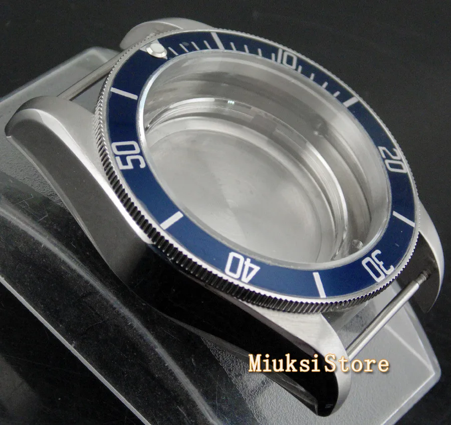 Чехол для часов с синим сапфировым стеклом 41 мм подходит ETA 2836/2824 Mingzhu 2813 Miyota 82 series