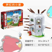 anime game angrys bird toy fat red trick or treating pig catapult combination children puzzle assembling building blocks