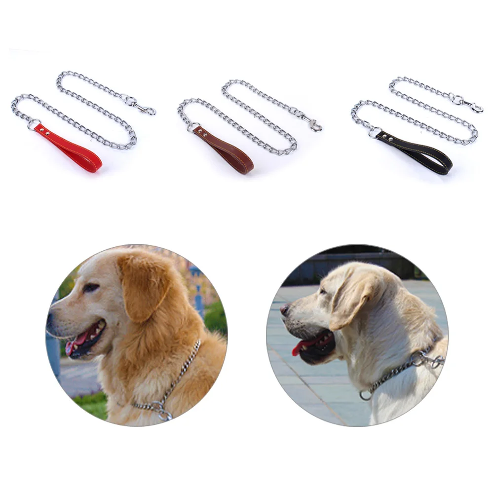 Поводок для маленьких средних и больших собак из искусственной кожи железная