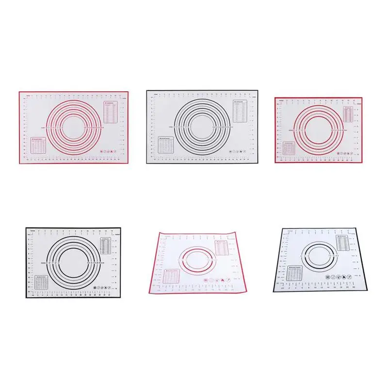 Антипригарный коврик для выпечки раскатывания теста лист со шкалой пищевого