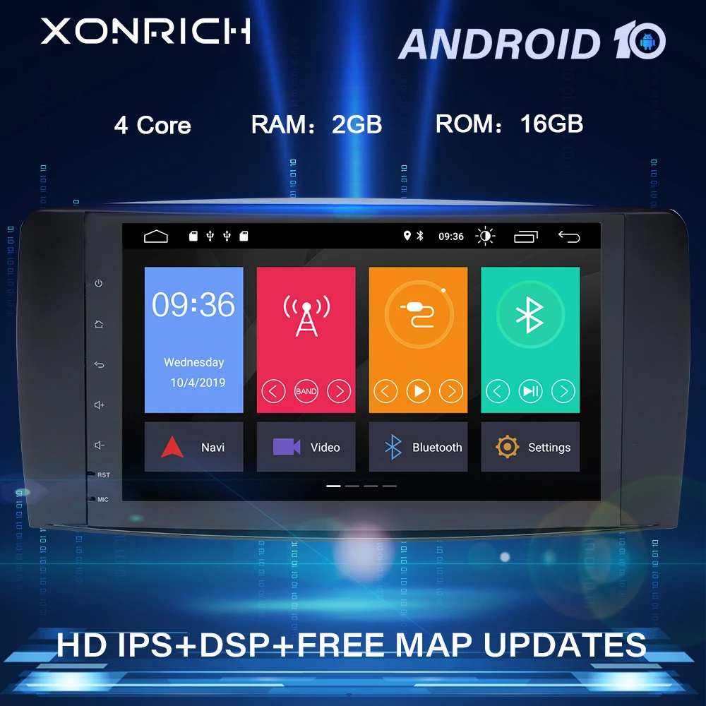 Xonrich Android 10 Автомобильная магнитола для Mercedes Benz R Class W251 R280 R300 R320 R350 R63 2006 2013