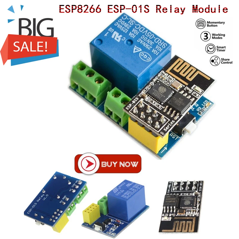 Беспроводной модуль, Wi-Fi, Интернет, макетная плата ESP8266, ESP-01S релейный модуль, релейный модуль, умный дом, пульт дистанционного управления, приложение