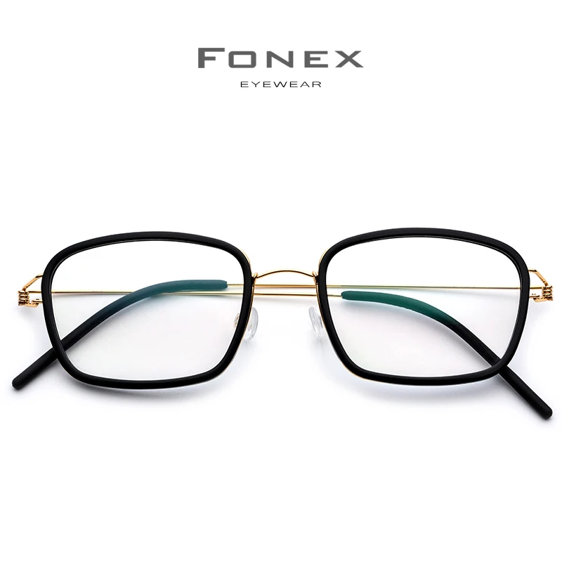 FONEX оптические очки из титанового сплава, мужские очки для близорукости, Дания, ультралегкие очки с оправой по рецепту, женские очки без винтов 98617