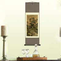 chinese feng shui silk hanging paintinghomeoffice decoration calligraphy artwork wall scroll pine on the mountain