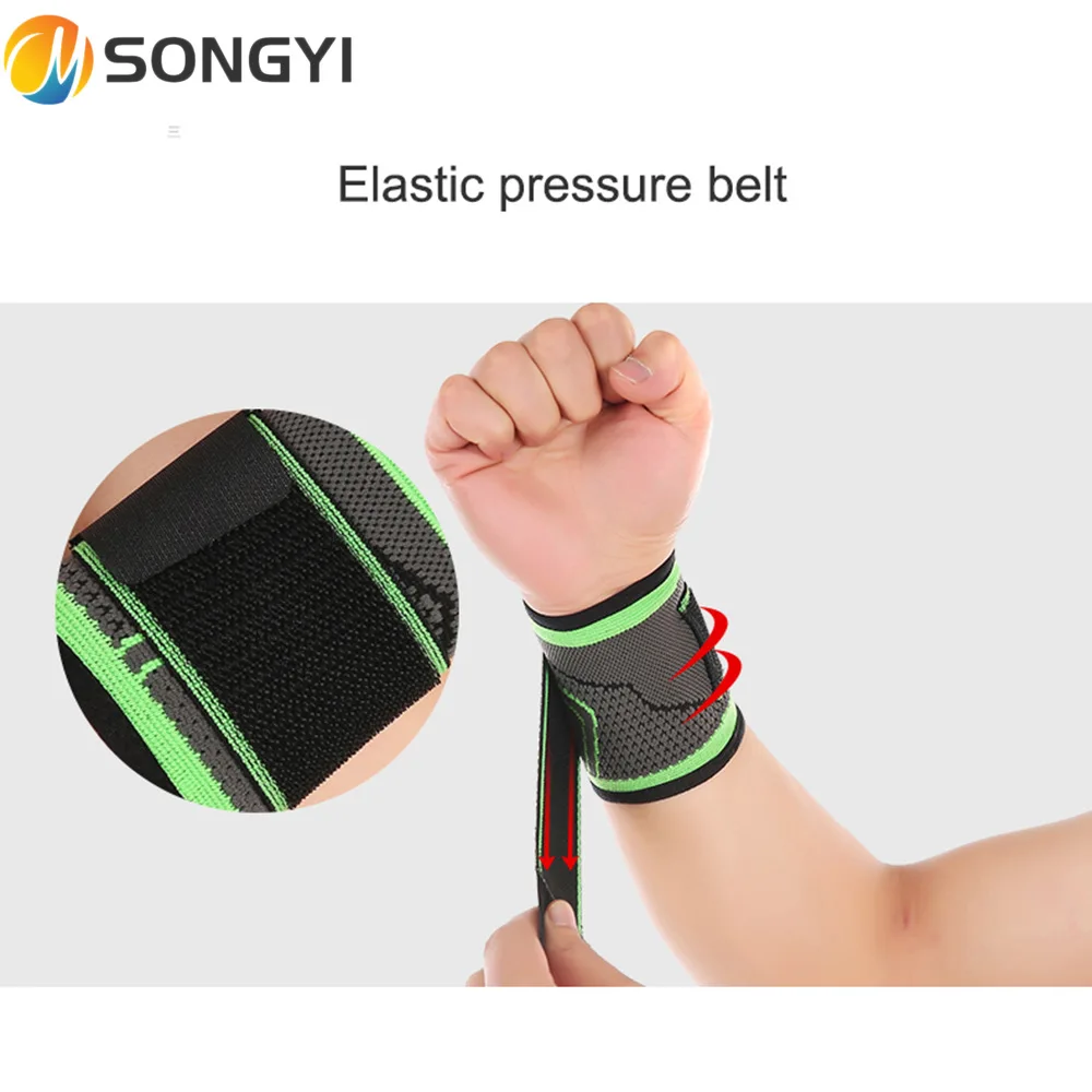 

SONGYI Green Grey 1PC Outdoor Sports Compression Wristbands Cycling Sports Wear-resistant Breathable Support Sport Wrist Y72