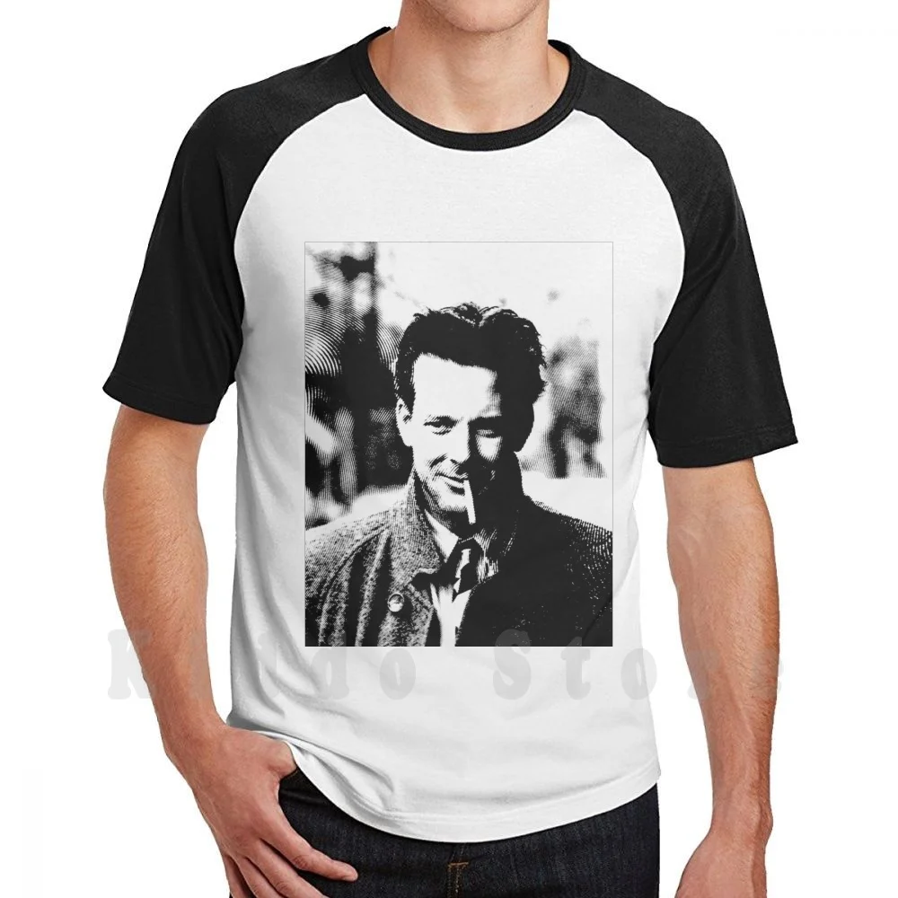 Iconic Rourke T Shirt Print For Men Cotton New Cool Tee Mickey Black And White Smoking Hot Sexy Young Linocut