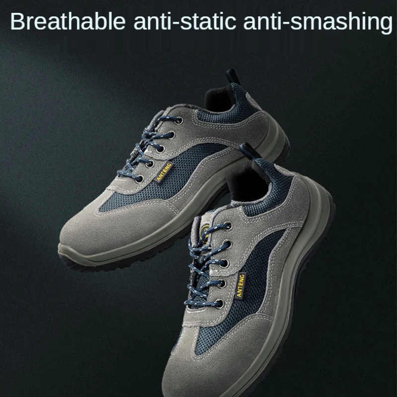 

Itanium safety shoes, suede leather, anti-smash, anti-piercing, electrical insulationsoftcomfortable and breathable safety shoes