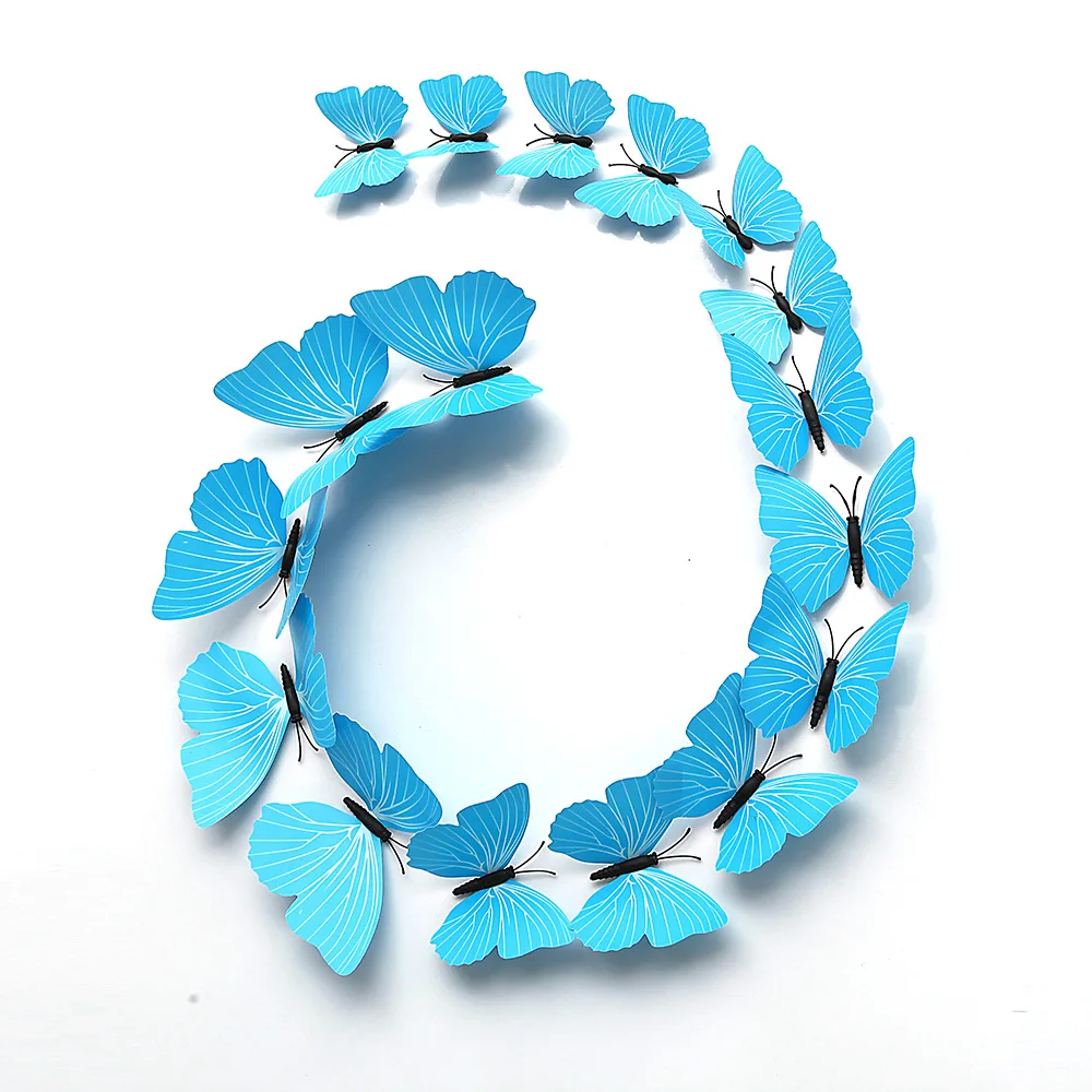 

Room Decor House Decoration 12pcs 3D Butterfly Wall Decor Home Wall Decor Mariposas Fridge Sticker Magnetic Wall Stickers