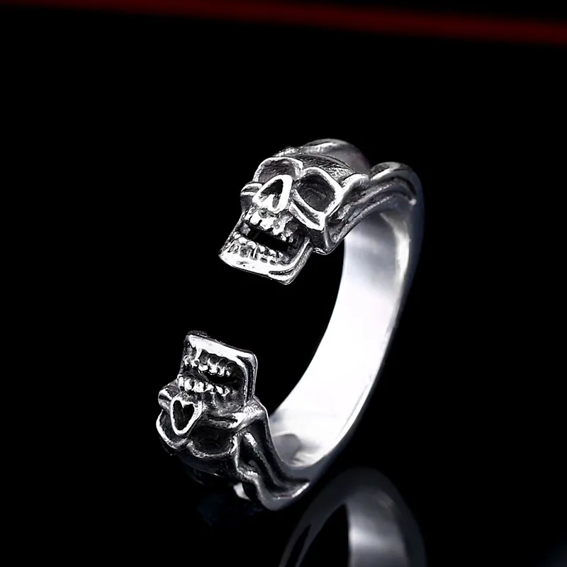 Мужское кольцо с черепом BEIER Винтажное из нержавеющей стали в стиле панк Прямая