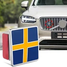 Металлический значок с шведским флагом для VOLVO S40, S60, S70, S80, S90, C30, C60, C70, XC40, XC60, XC70, XC80, XC90, логотип на багажник автомобиля, Стайлинг