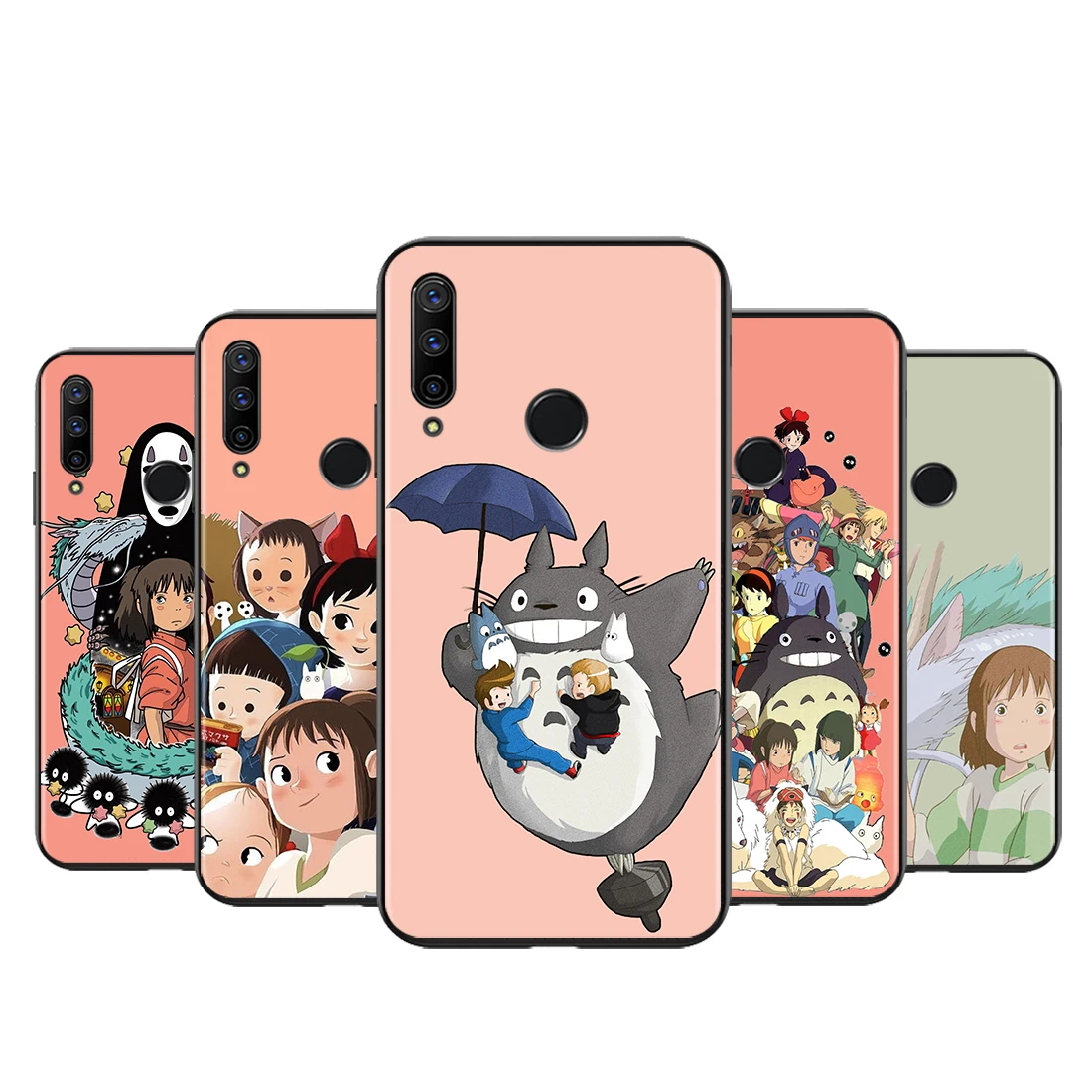 

Anime Totoro Spirited Away For HUAWEI Honor 9N 9X 9i 8X 8A 7S 7A 7C Play 3E Pro 2020 Silicone Black Soft Cover Phone Case