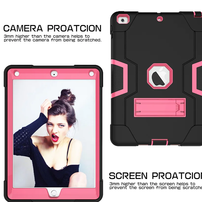 Shockproof Fundas For iPad 2018 9.7 inch 6th Gen Generation Case New Tablet With Desktop Holder Cover | Компьютеры и офис