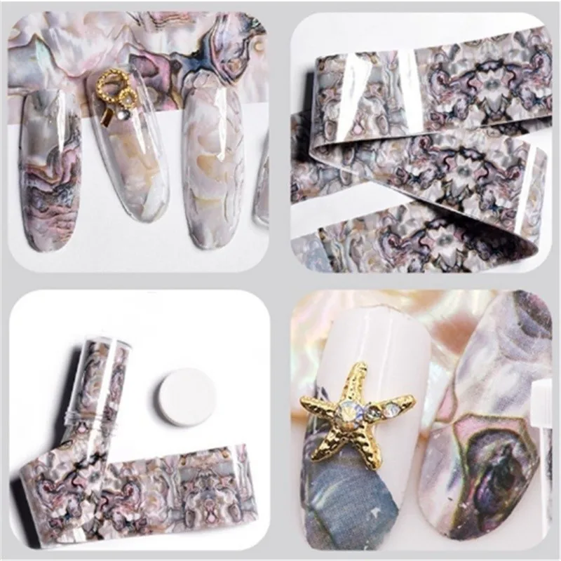 4*120 см оболочки звездное небо фон для ногтей градиент Мрамор узор ногтевое