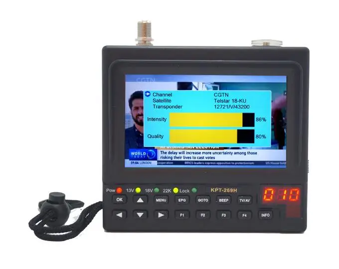 KPT-269H DVB-S2 цифровой сигнал Finder метр Full HD спутниковый ТВ приемник MPEG-4 DVB-S искатель |
