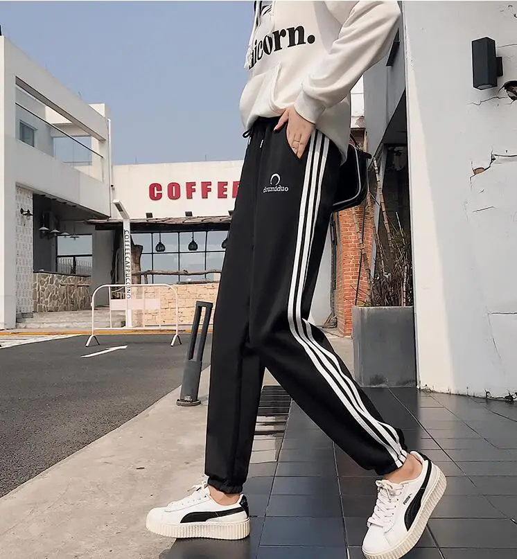 Осенние женские брюки японские Kawaii Harajuku Ulzzang повседневные свободные Ins Harlan повседневные брюки женская одежда для женщин