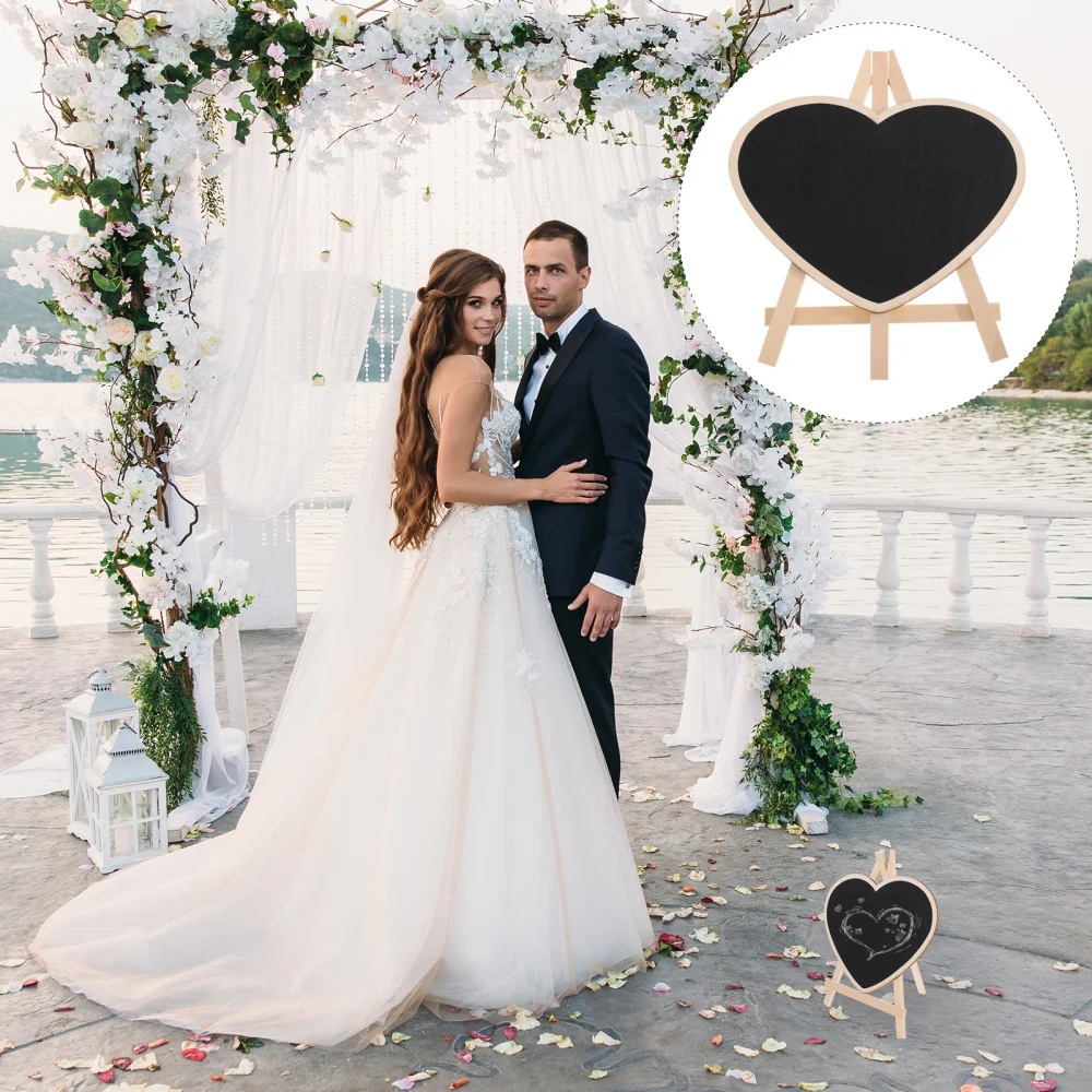 

5pcs Mini Wooden Message Blackboards Wooden Wedding Decorative Chalkboard