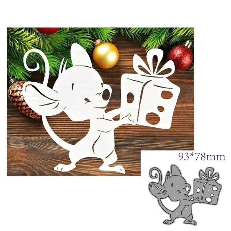 Металлические высечки штампы животные мышь украшение скрапбукинг ремесло нож