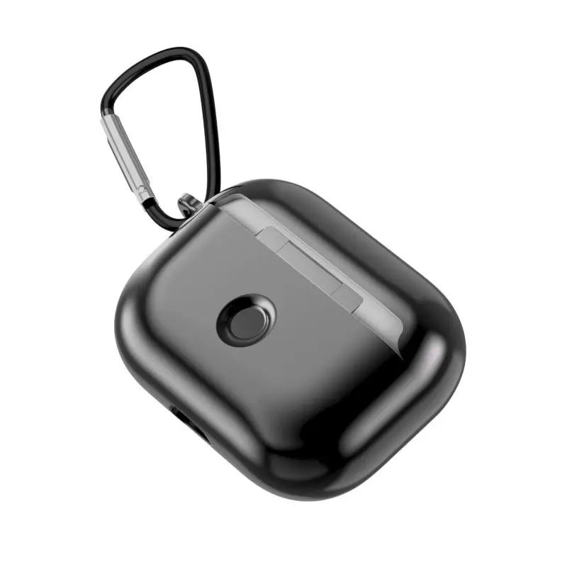 Защитный чехол с крючком для Airpods Pro однотонный портативный из ТПУ защитой от