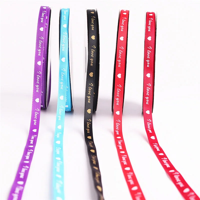 5 ярдов/рулонная лента с любовными словами Свадебные украшения сделай сам