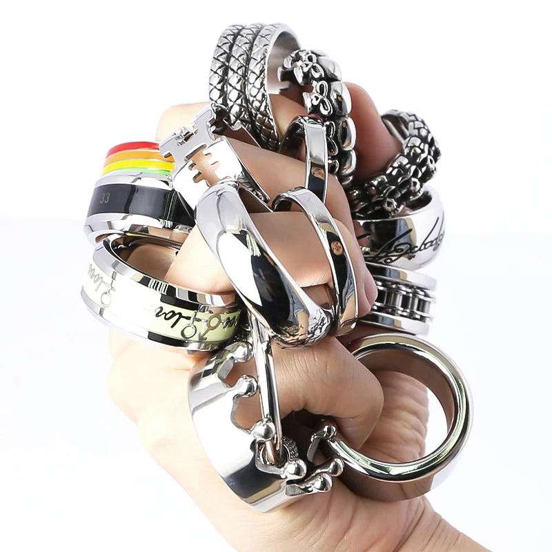 15 шт. высокое качество кольцо для пениса Нержавеющая сталь насадка на пенис