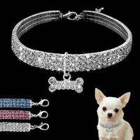 rhinestone dog collar bling crystal puppy necklace for small medium dogs chihuahua yorkshire french bulldog accessories