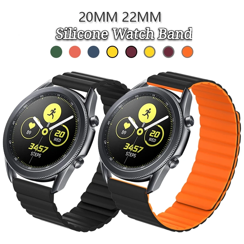 

Silicone Watch Band for Huawei Watch Gt 2 Magnetic Loop strap for Samsung Galaxy Active 2 Bracelet 22mm 20mm Fit Accessories
