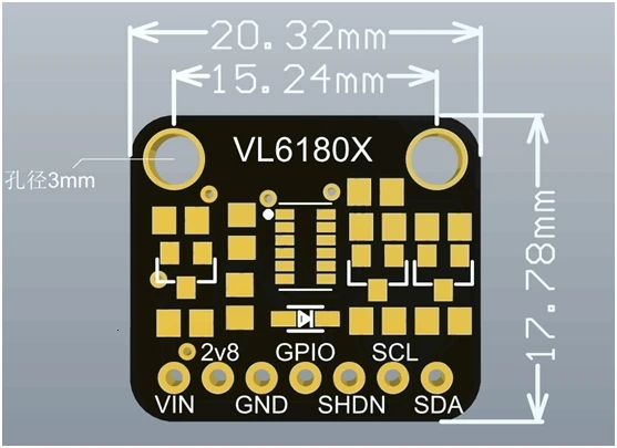 1 шт. VL6180 VL6180X модуль оптического датчика диапазона для Arduino IEC интерфейс 3,3 В 5 в распознавание жестов для Arduino