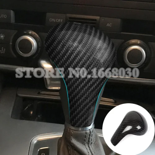 

Carbon Fiber Center Console Gear Shift Knob Trim Cover For Audi A5 S5 2008-2016 1pcs Car Decoration Car Accesories Interior