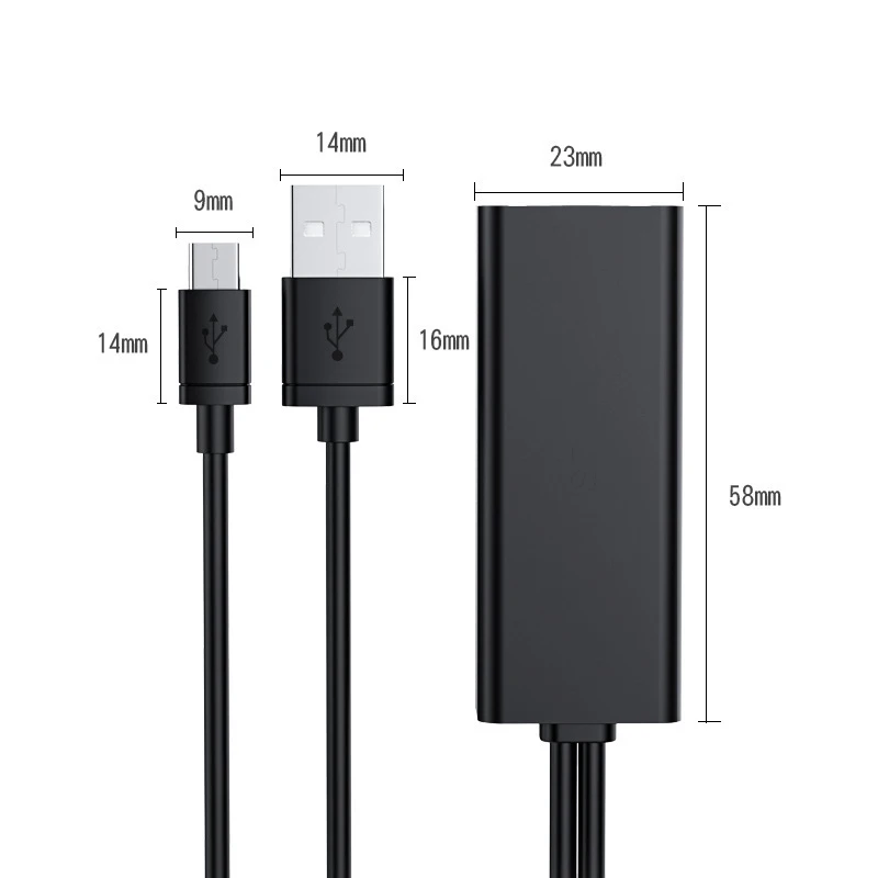 Micro-USB2.0 к RJ45 Ethernet адаптер Plug and Play 10/100 Мбит/с для нового Fire TV Stick/Google Home |