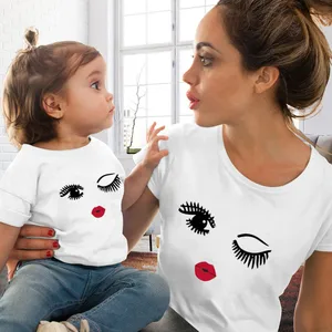 Eye Lashes Family Matching Clothes Mommy And Me Tshirt Mother and Daughter Matching Family Outfits Mother's Day Present Clothes