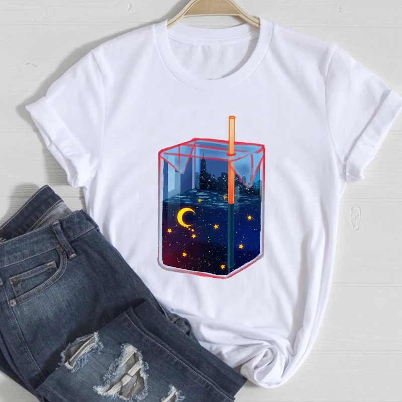 

T-shirts Women Cartoon Floral Flower Mujer Camisetas Spring Summer Clothes Graphic Tshirt Top Lady Print Female Tee T-Shirt