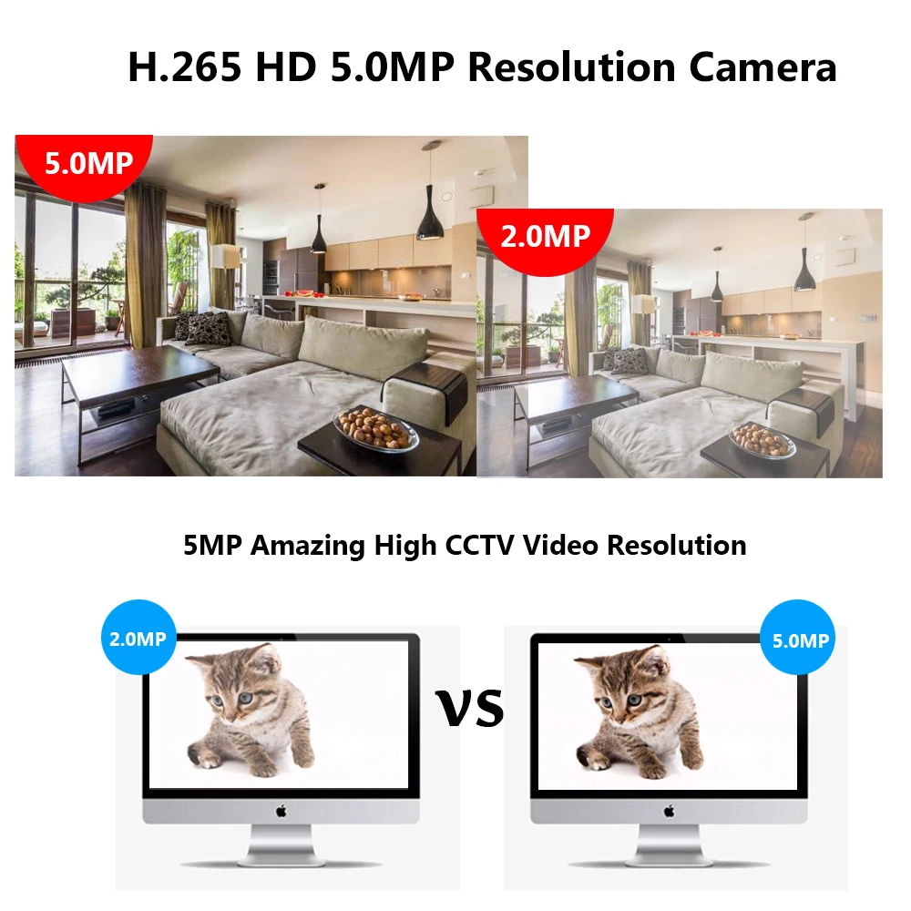 H.265 CCTV DVR 4CH 5MP видео Surverillance система AHD комплект 5MP наружная HD камера водонепроницаемая камера видеонаблюдения CCTV система Комплект