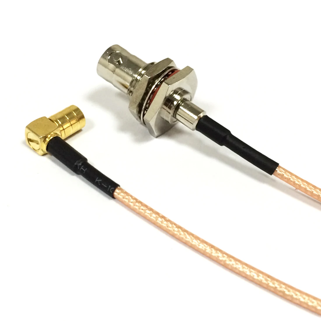 1Or 2Or 10PCS New BNC Bulkhead Switch SMB Female Jack Right Angle Convertor Jumper Cable RG316 15CM 6" Adapter on = 1/2/10 шт. Новый переключатель BNC Bulkhead SMB разъем Разъем справа под углом Конвертер Переходный кабель RG316 15 см 6" Адаптер